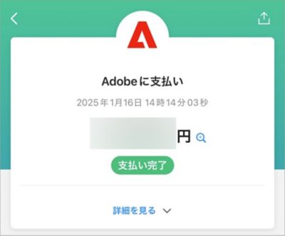 paypay支払完了画面