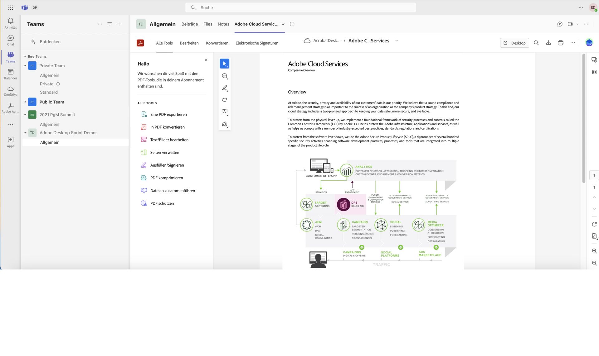 PDF-Datei als Registerkarte freigegeben