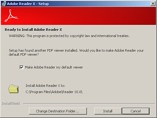 Adobe Reader X と Acrobat が併せてインストールされているとき Adobe Reader X と Acrobat が併せてインストールされているとき