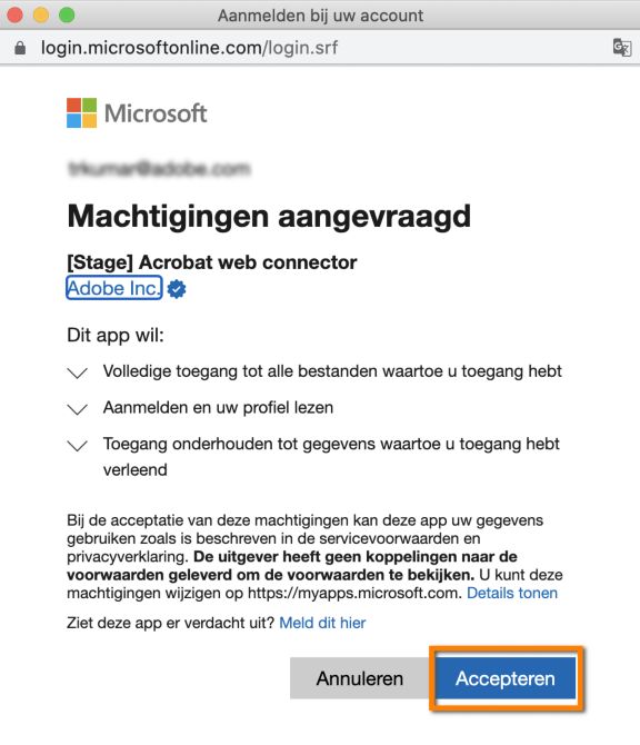 Dialoogvenster voor definitieve bevestiging