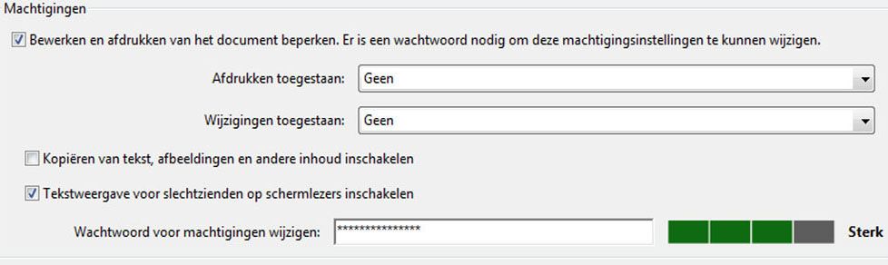 Opties voor wachtwoordbeveiliging