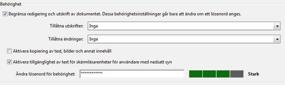 Alternativ för lösenordsskydd