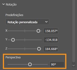 Câmera em perspectiva