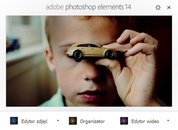 Ekran powitalny programu Photoshop Elements 14