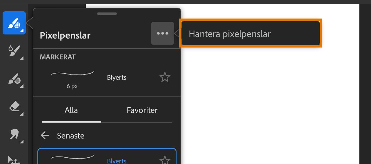 Hantering av penslar