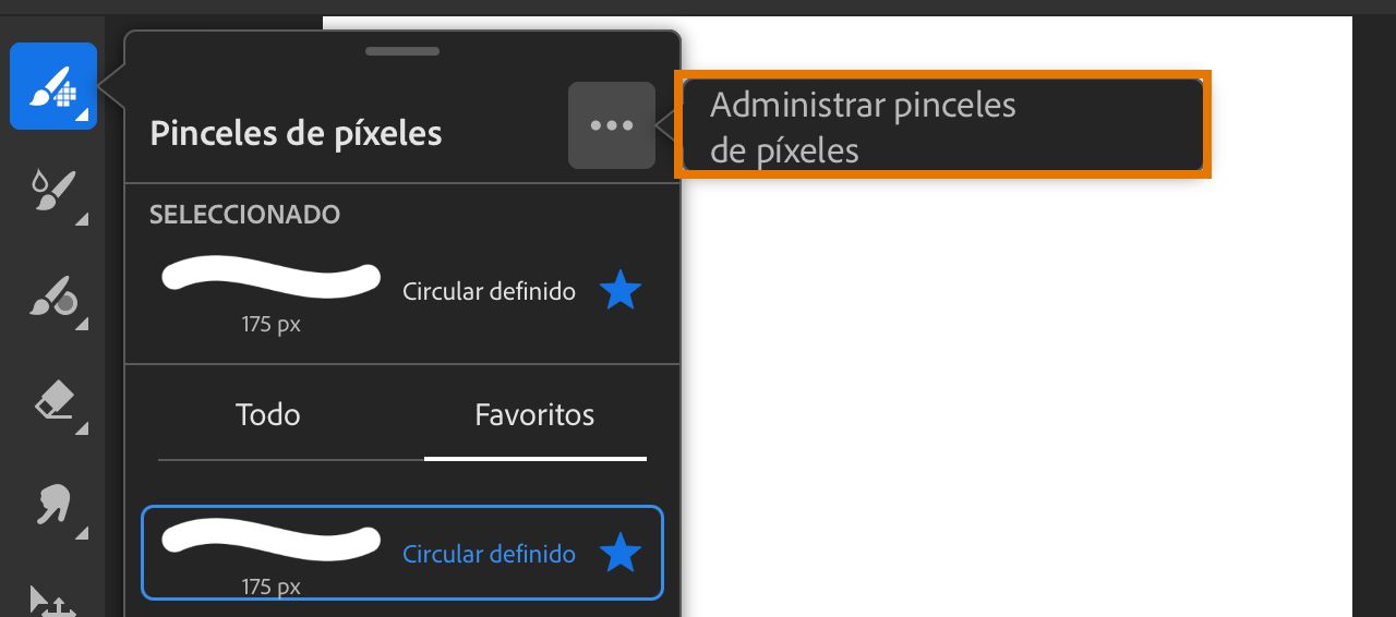 Organización de pinceles