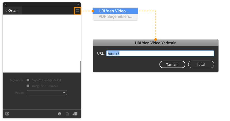 URL'den video yerleştir iletişim kutusu