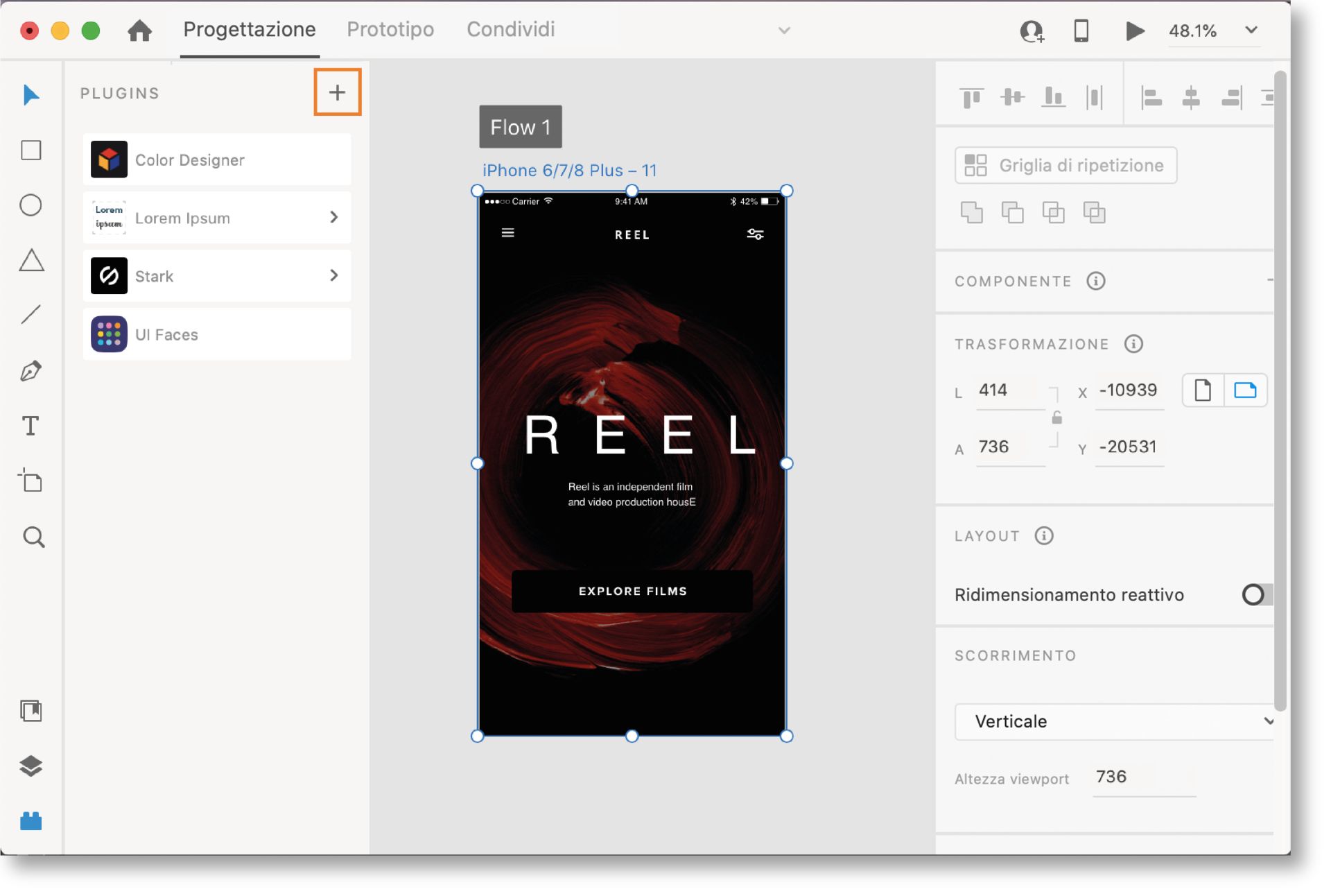 Visualizzazione e installazione di plug-in