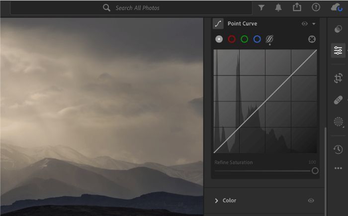 Point Curve in the Edit panel