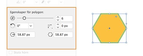 Egenskaper för live-former | Polygon