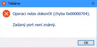 Zadaný port není známý.