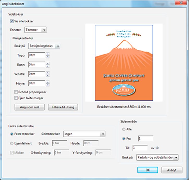 Sidebokser-dialogboks