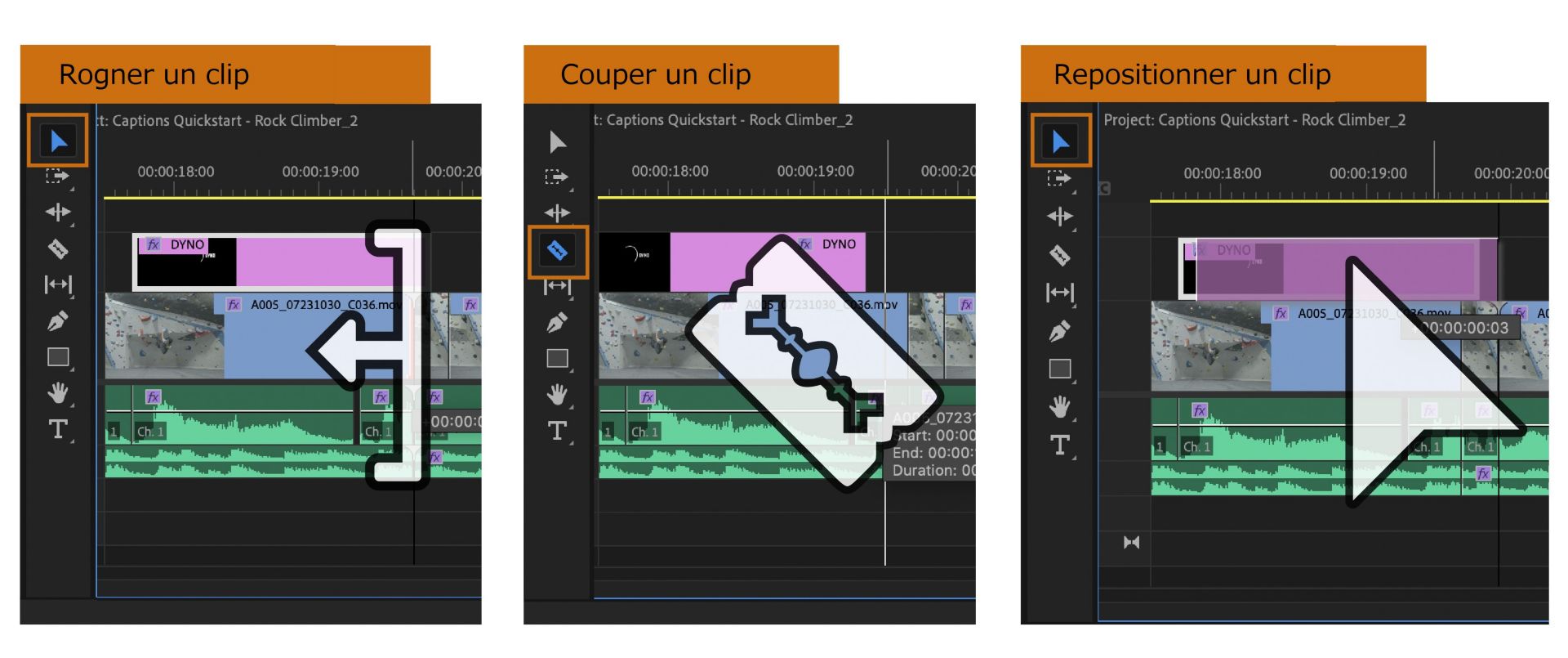 Principes de base de la modification sur le montage dans Premiere Pro