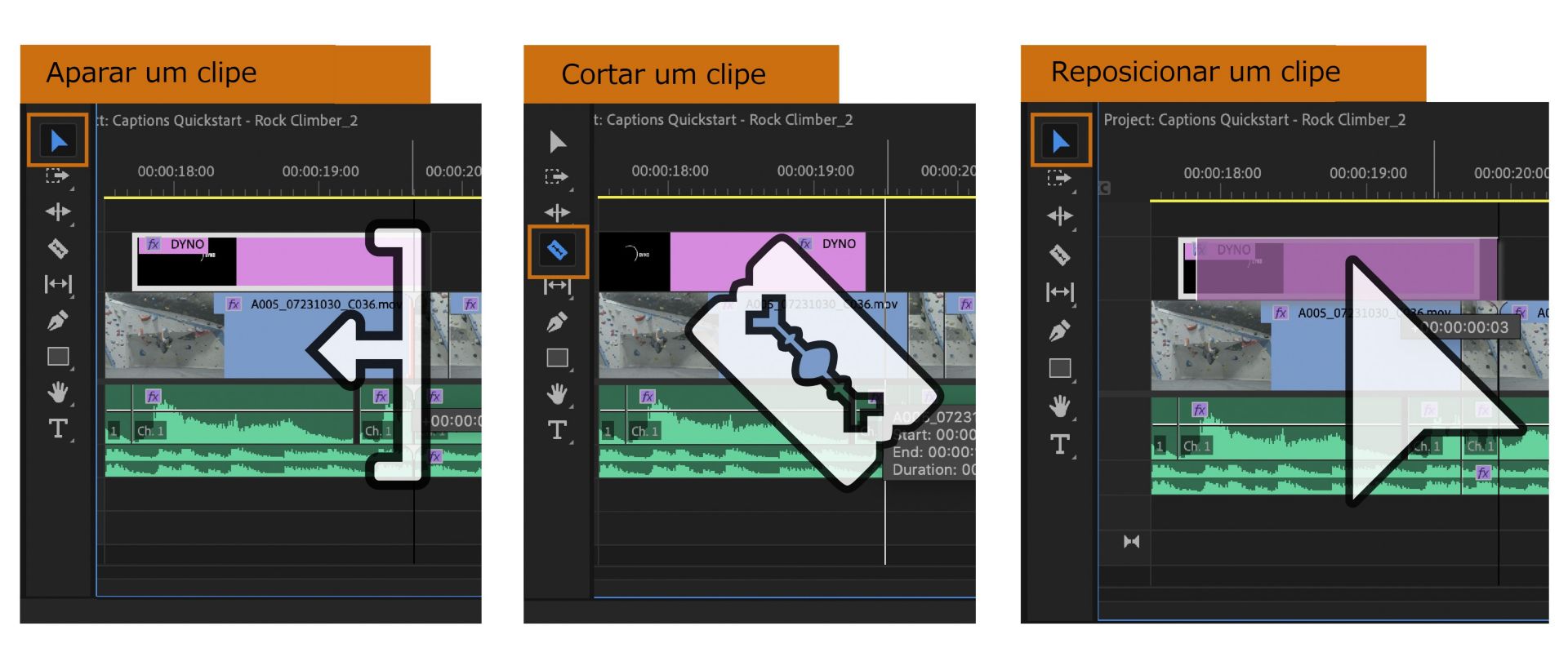 Noções básicas de edição na linha do tempo no Premiere Pro