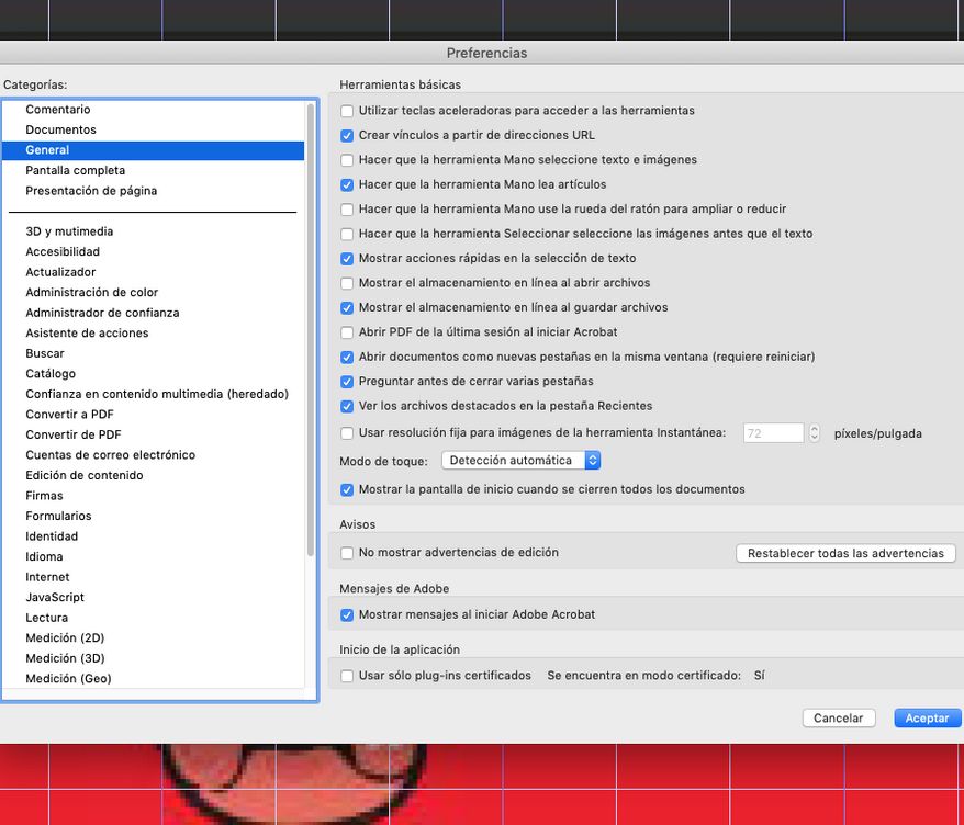 Nuevas preferencias generales en macOS