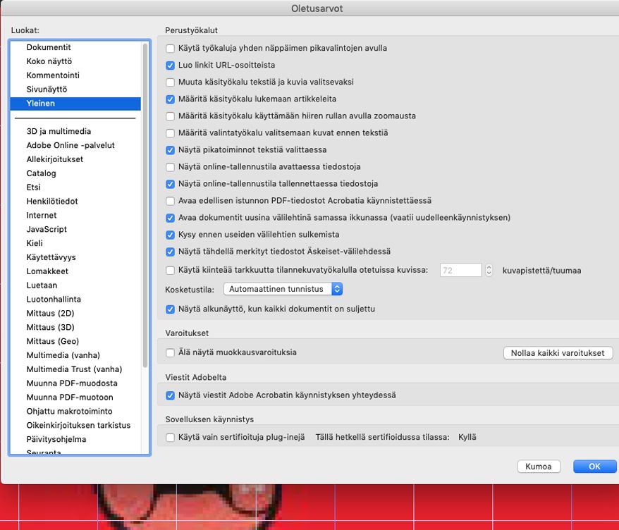 macOS:n uusi Yleiset asetukset -valintaikkuna
