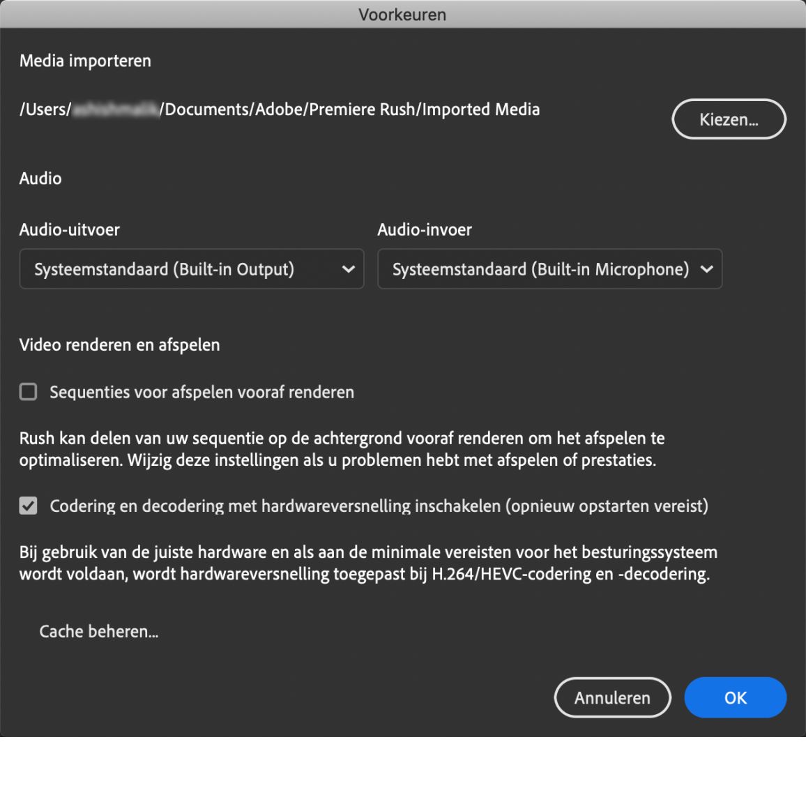 Voorkeuren instellen