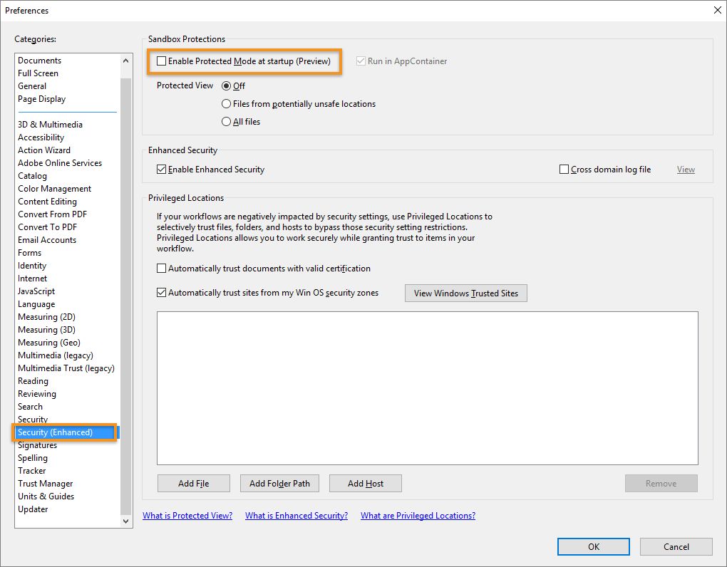 الوضع Protected