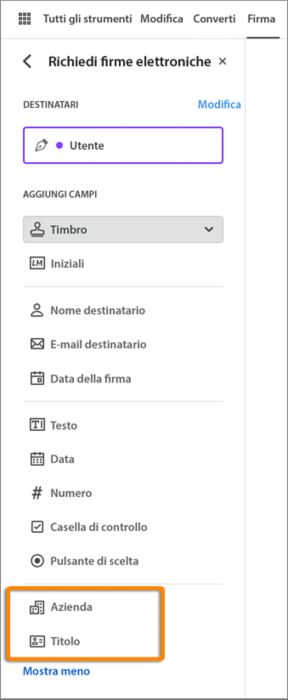Precompilare i campi Azienda e Titoli.