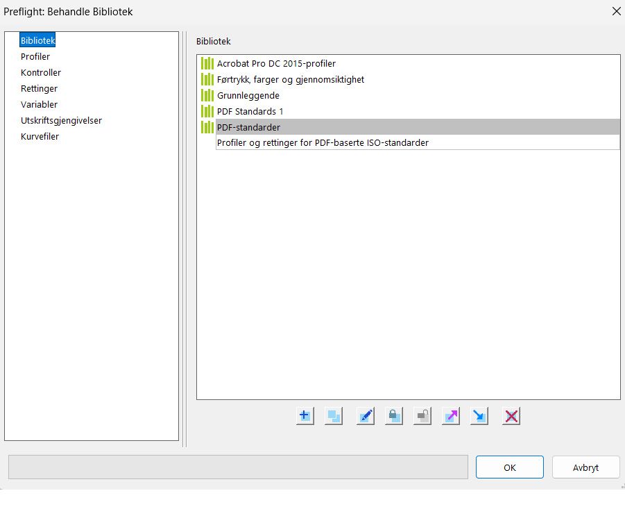 Hallitse Kirjastot -valintaikkuna näkyy