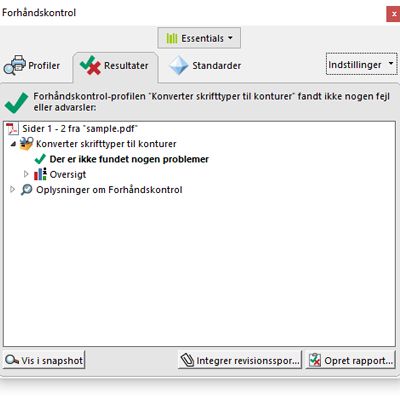 Dialogboksen Forhåndskontrol med problemobjekter