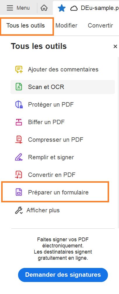 Préparer un formulaire