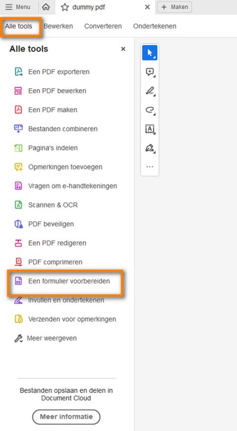 Een formulier voorbereiden