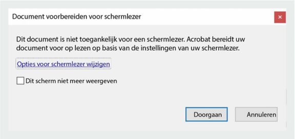 Document voorbereiden voor schermlezerinstellingen