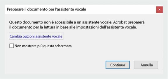Preparare il documento per l’assistente vocale
