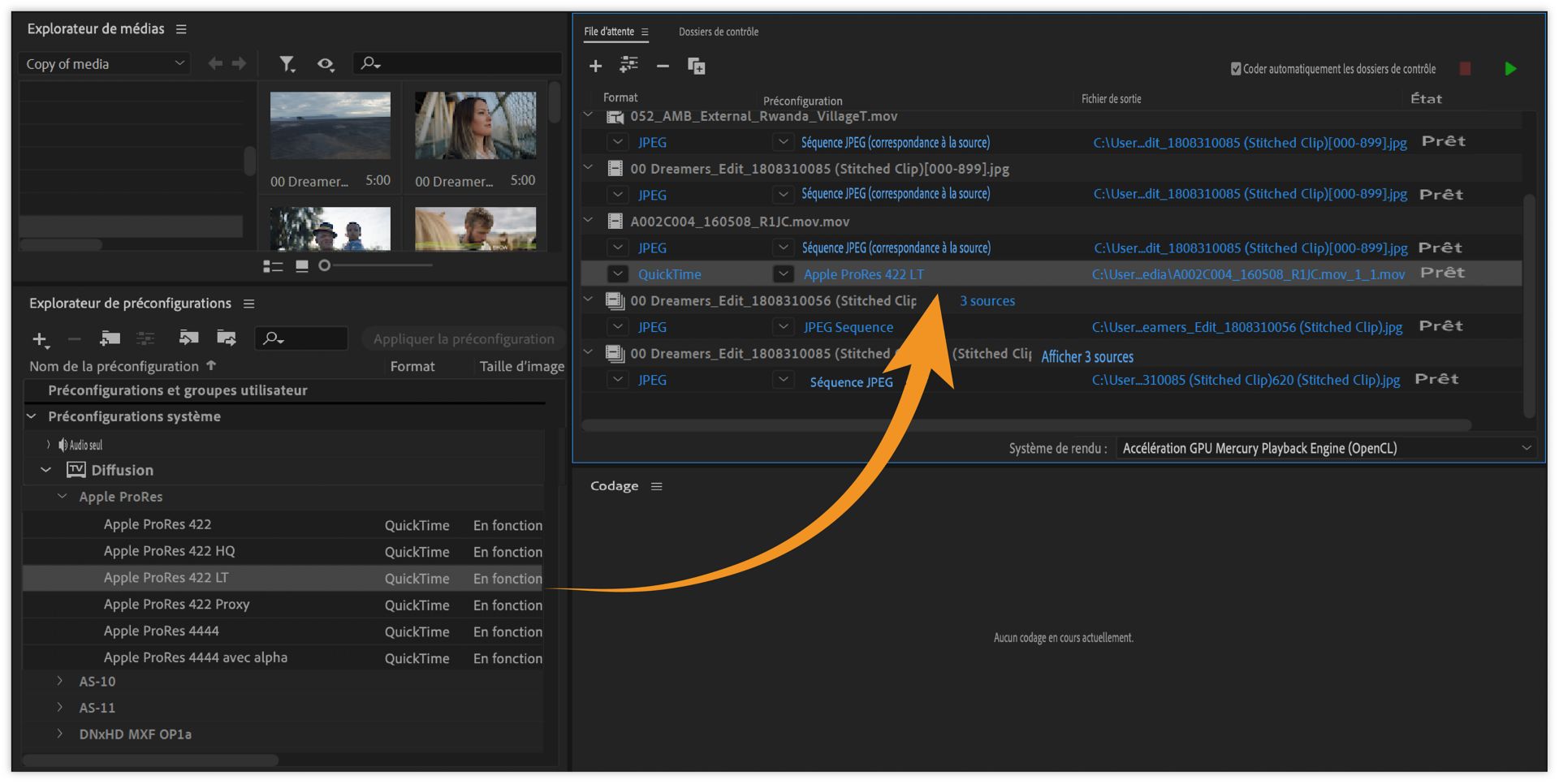 Appliquer la préconfiguration