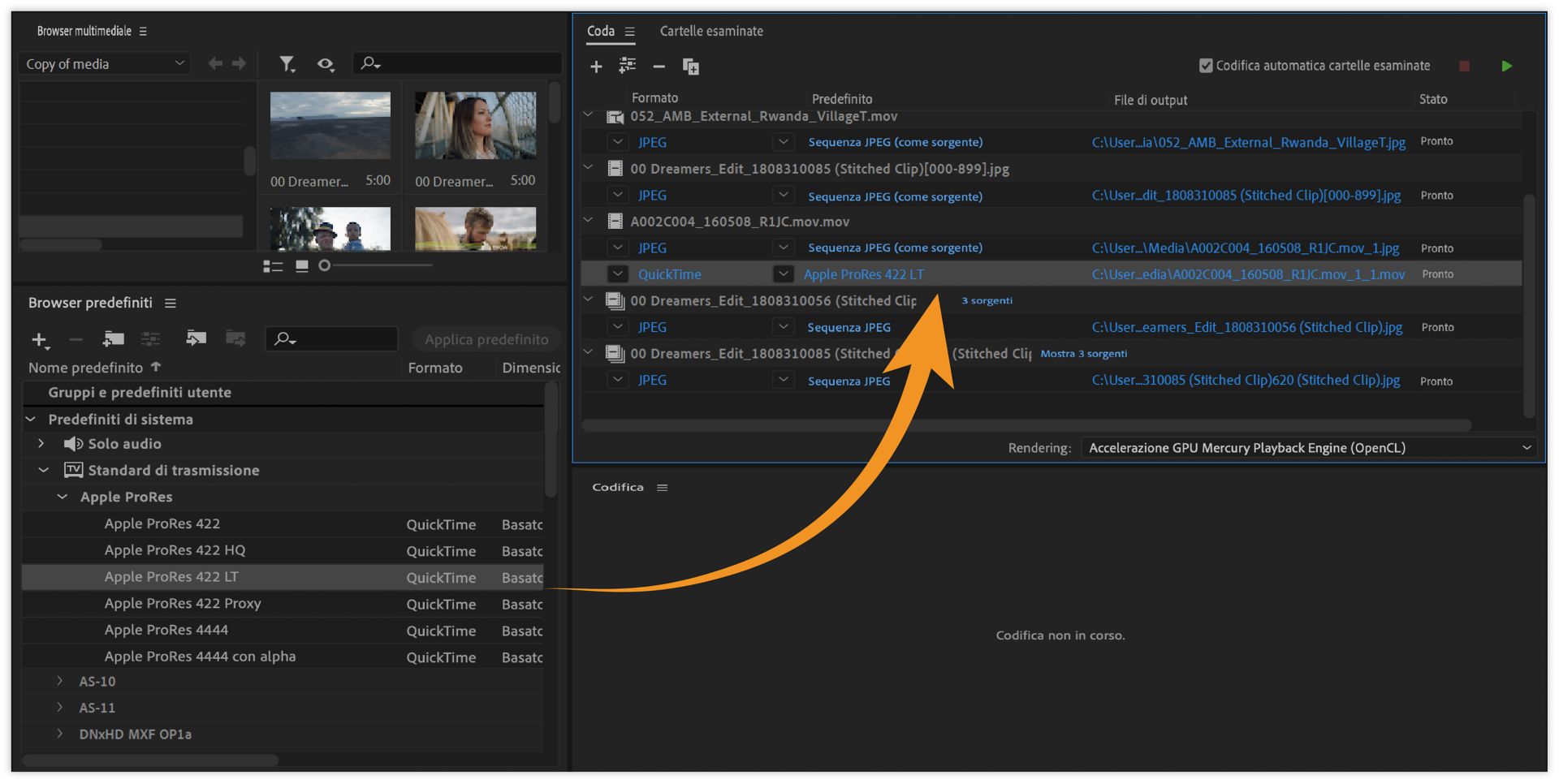 Applicare un predefinito