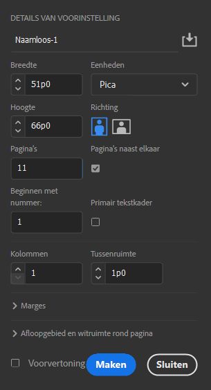 Details van voorinstelling