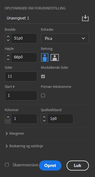 Podrobnosti přednastavení