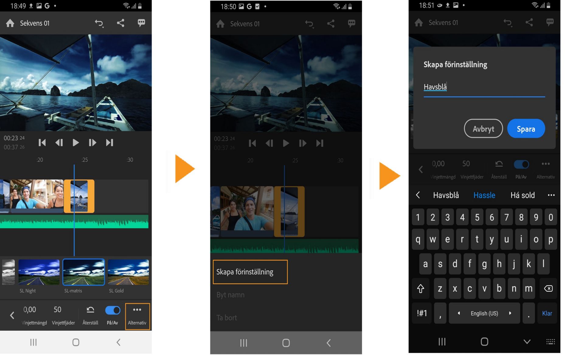 Skapa en förinställning