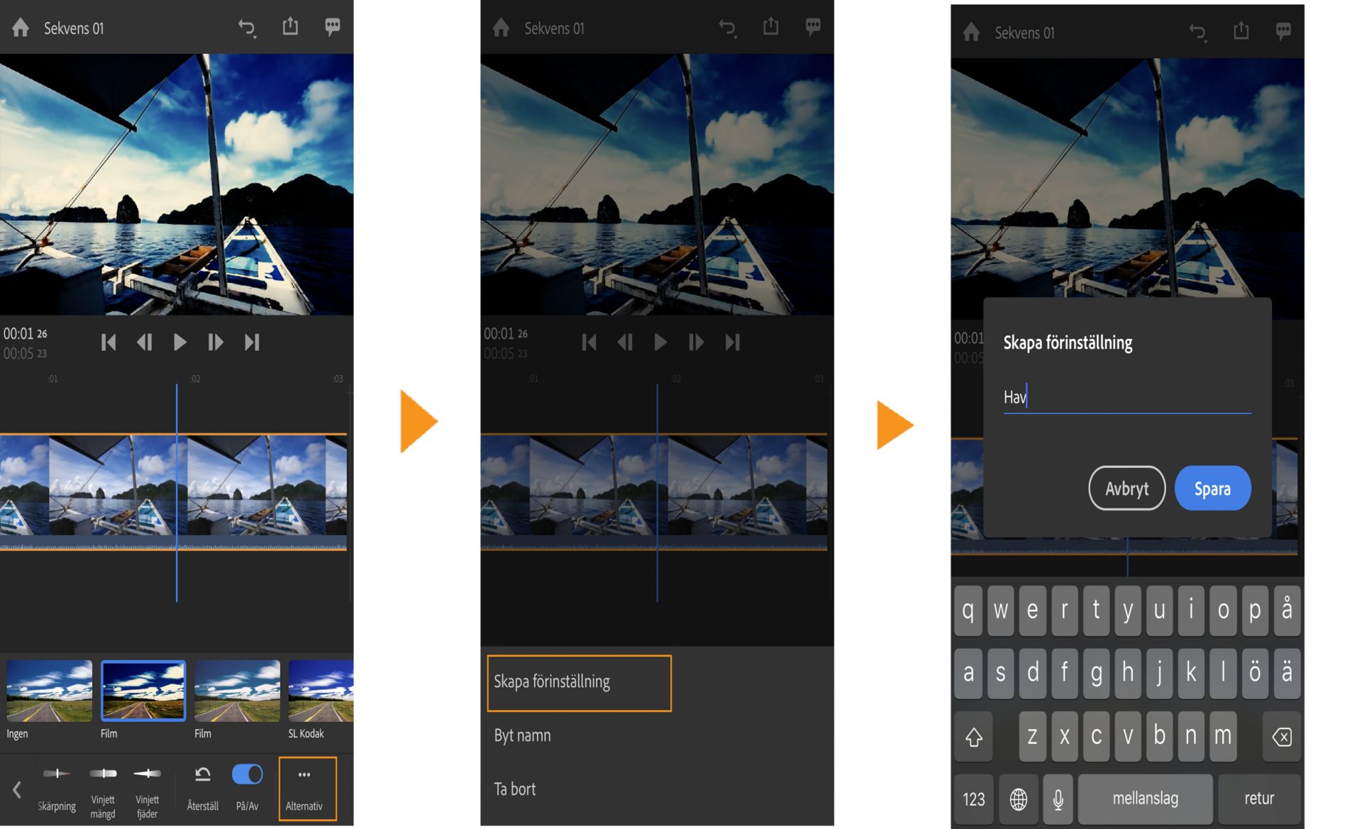 Skapa en förinställning