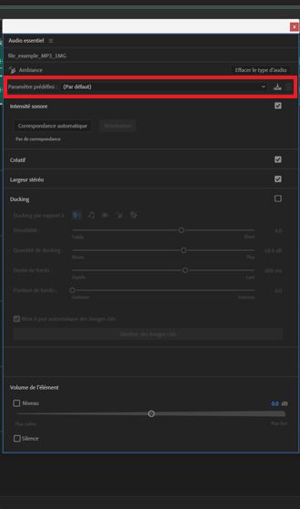 Création d’une préconfiguration