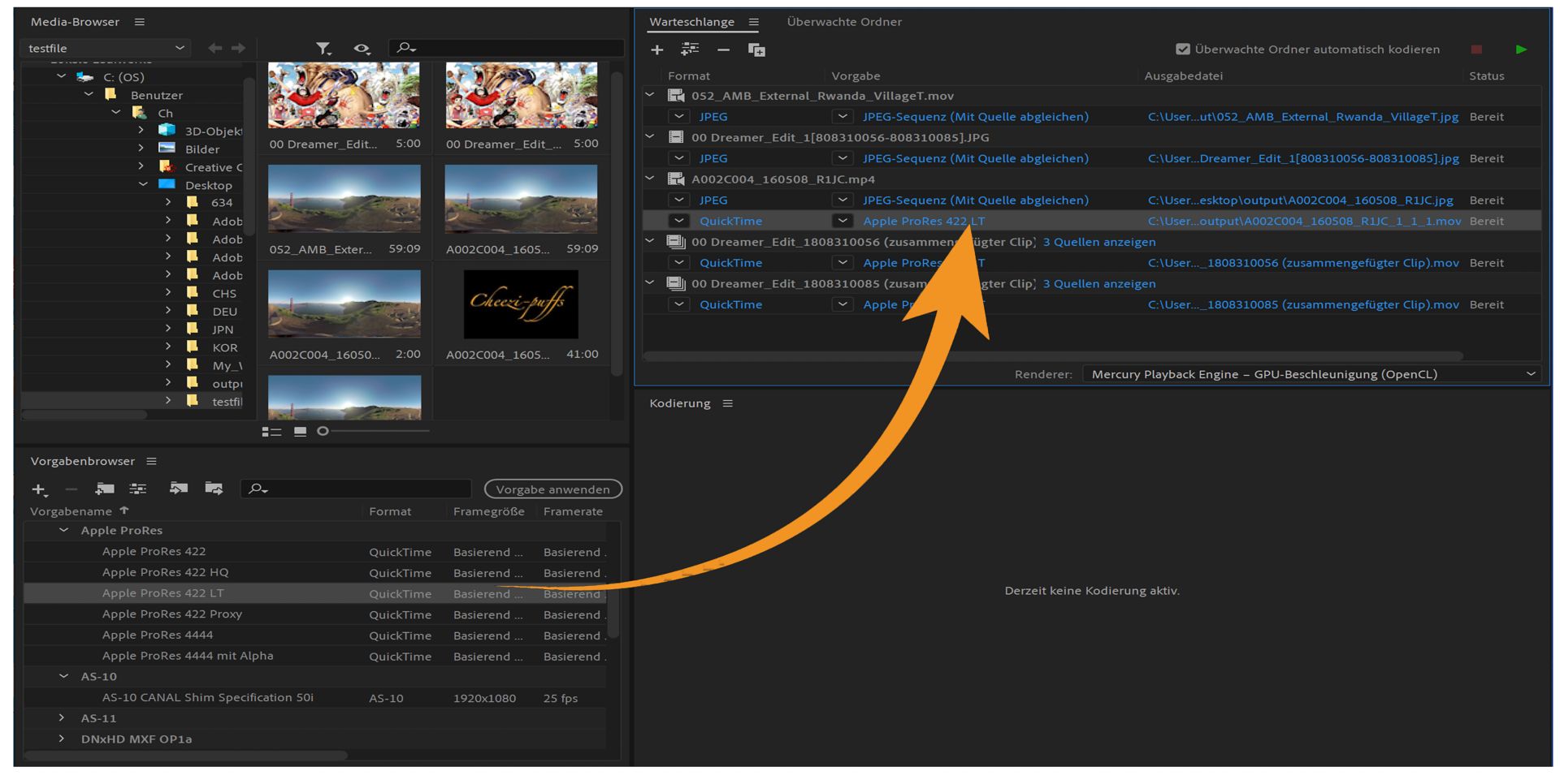Anwenden der Vorgabe
