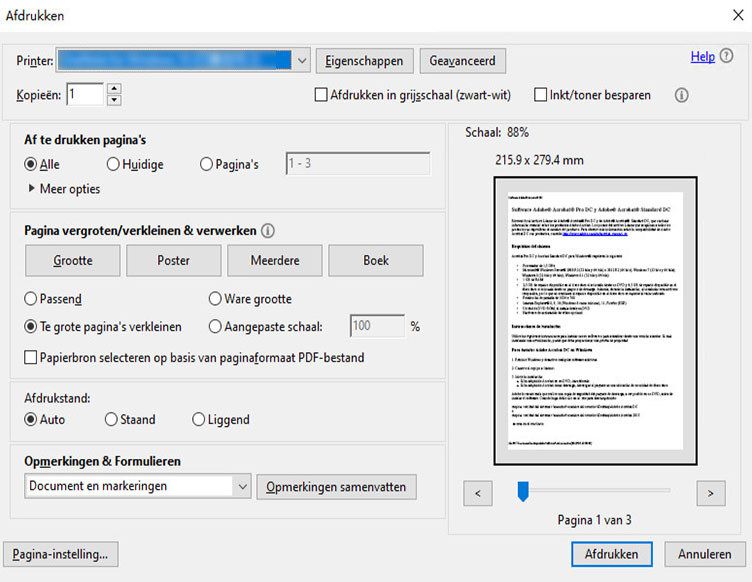 Het nieuwe, verbeterde dialoogvenster Afdrukken