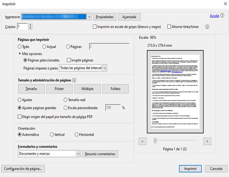 Nuevo cuadro de diálogo de impresión mejorado