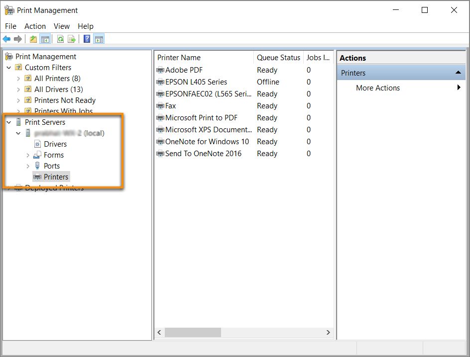 Eliminare imprimante Adobe
