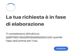 Stiamo elaborando la schermata relativa alla tua richiesta che viene visualizzata dopo aver aperto il link di accesso al prodotto