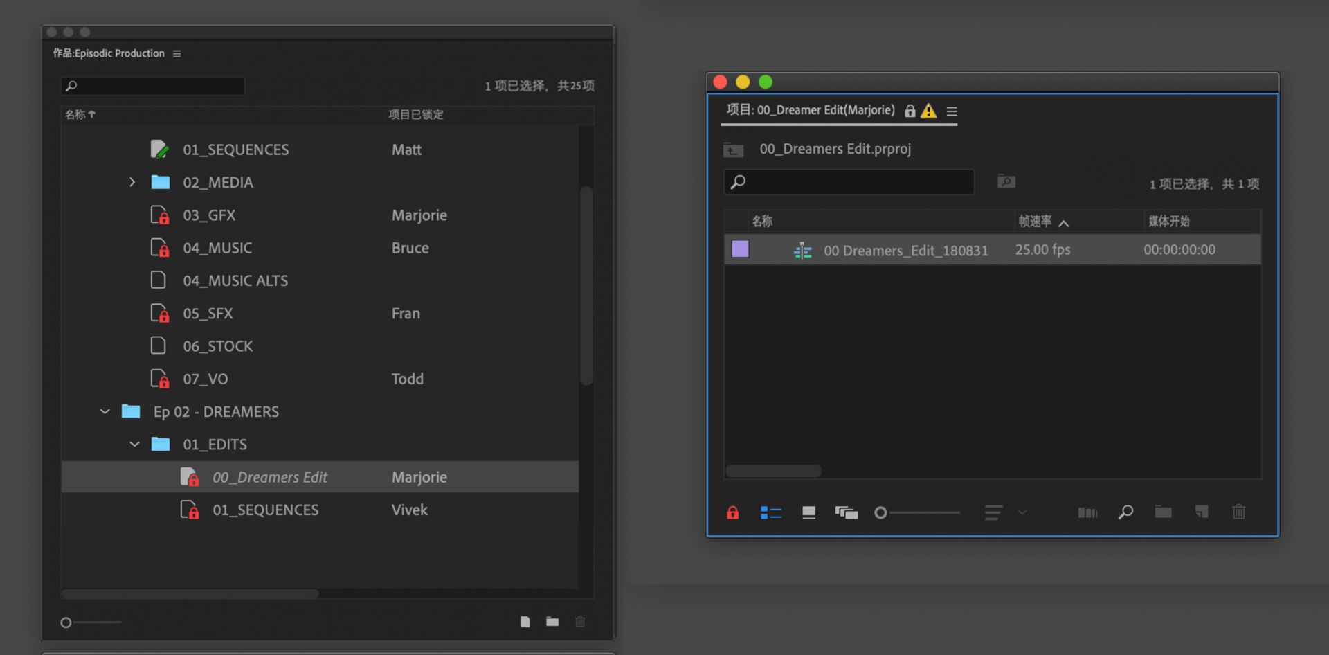 表明项目已被其他人更改