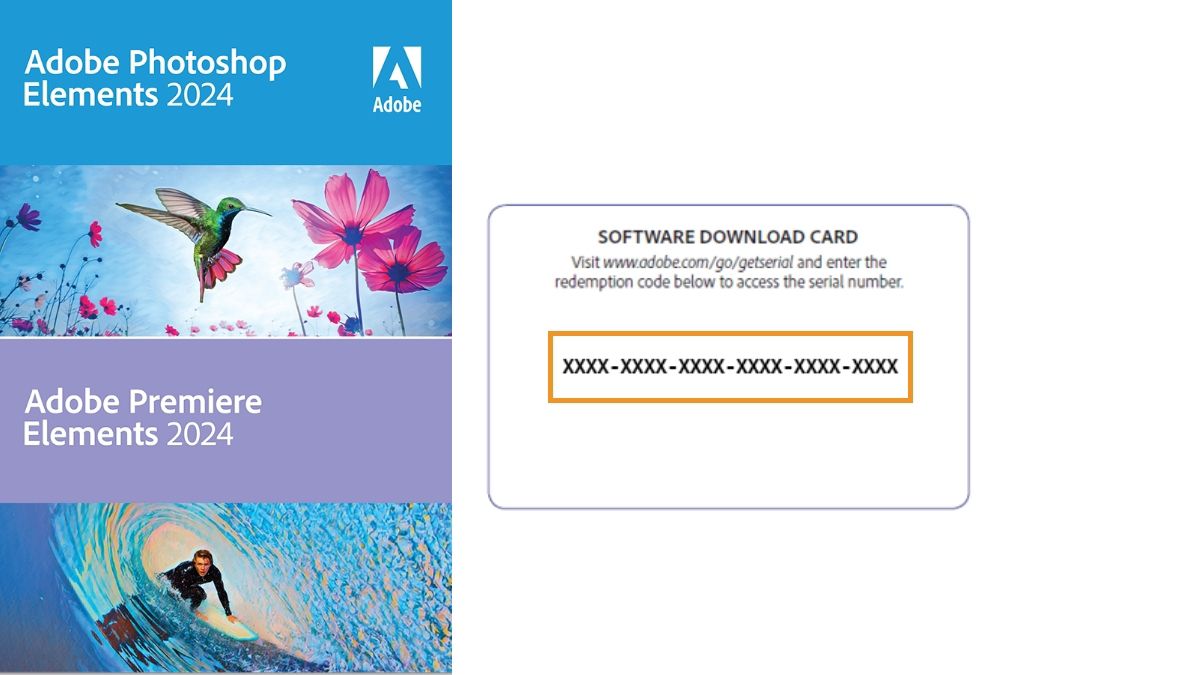 Find the serial number for Adobe Photoshop Elements