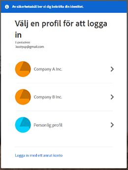 Välj en profil