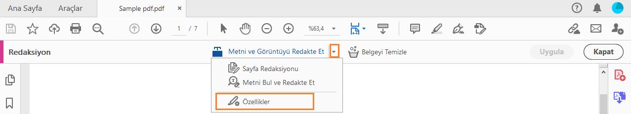 Redaksiyon özellikleri