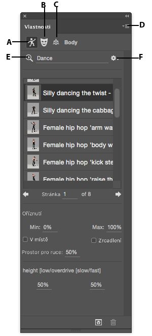 Animace 3D postavy v aplikaci Photoshop