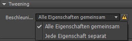 Tweening-Eigenschaften