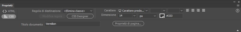 Finestra di ispezione Proprietà (CC)
