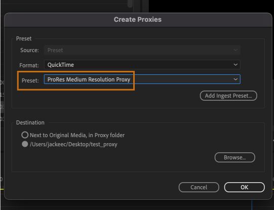 Formato padrão para criação de proxies