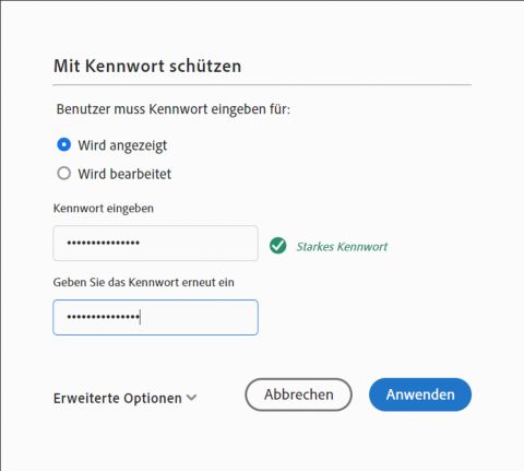 Mit Kennwort schützen